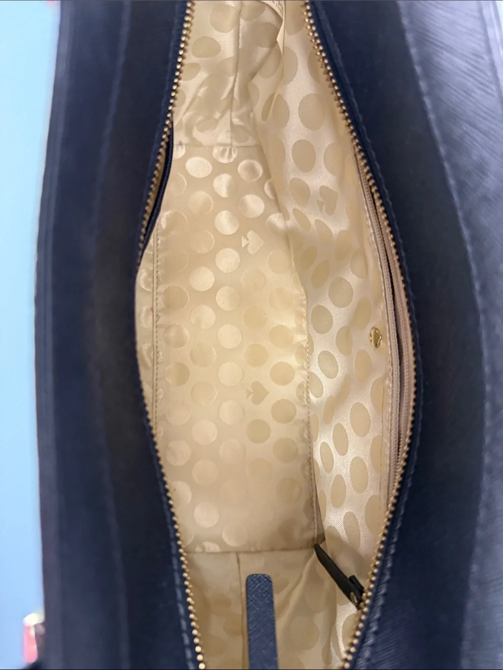 kate spade Cedar Street Black Saffiano Leather Tote with Gold Logo